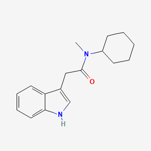 molecular formula C17H22N2O B7480949 N-cyclohexyl-2-(1H-indol-3-yl)-N-methylacetamide 