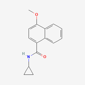 molecular formula C15H15NO2 B7480963 N-cyclopropyl-4-methoxynaphthalene-1-carboxamide 