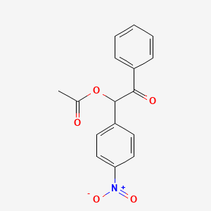 molecular formula C16H13NO5 B7480977 [1-(4-Nitrophenyl)-2-oxo-2-phenylethyl] acetate 