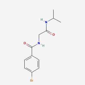 molecular formula C12H15BrN2O2 B7480979 2-[(4-bromophenyl)formamido]-N-(propan-2-yl)acetamide 
