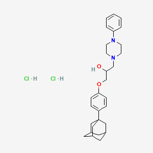1-[4-(1-Adamantyl)phenoxy]-3-(4-phenylpiperazin-1-yl)propan-2-ol;dihydrochloride