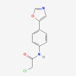molecular formula C11H9ClN2O2 B7481000 N1-[4-(1,3-oxazol-5-yl)phenyl]-2-chloroacetamide 