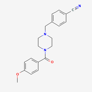 molecular formula C20H21N3O2 B7481006 4-[[4-(4-Methoxybenzoyl)piperazin-1-yl]methyl]benzonitrile 