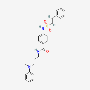n-{3-[Methyl(phenyl)amino]propyl}-4-(2-phenylethenesulfonamido)benzamide