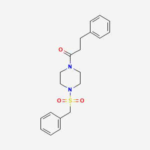 molecular formula C20H24N2O3S B7481013 1-(4-Benzylsulfonylpiperazin-1-yl)-3-phenylpropan-1-one 