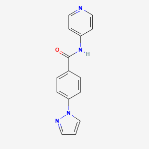 molecular formula C15H12N4O B7481068 4-pyrazol-1-yl-N-pyridin-4-ylbenzamide 