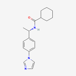 molecular formula C18H23N3O B7481100 N-[(1S)-1-(4-imidazol-1-ylphenyl)ethyl]cyclohexanecarboxamide 