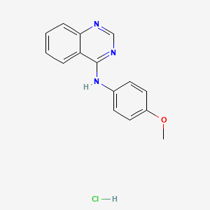 molecular formula C15H14ClN3O B7481122 N4-(4-methoxyphenyl)-4-quinazolinamine 4-methoxyphenyl(4-quinazolinyl)amine hydrochloride 