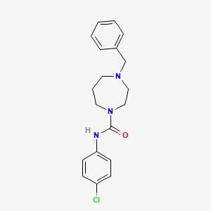 molecular formula C19H22ClN3O B7481126 4-benzyl-N-(4-chlorophenyl)-1,4-diazepane-1-carboxamide 