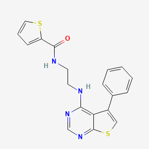 N-[2-[(5-phenylthieno[2,3-d]pyrimidin-4-yl)amino]ethyl]thiophene-2-carboxamide