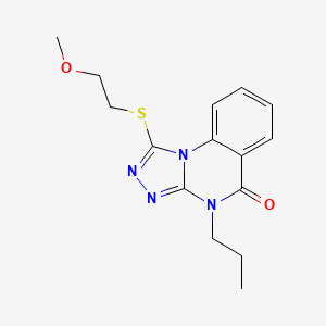 1-(2-Methoxyethylsulfanyl)-4-propyl-[1,2,4]triazolo[4,3-a]quinazolin-5-one