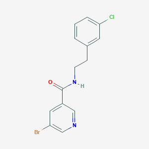 5-bromo-N-[2-(3-chlorophenyl)ethyl]pyridine-3-carboxamide