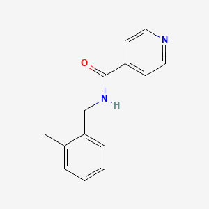 molecular formula C14H14N2O B7481212 N-[(2-methylphenyl)methyl]pyridine-4-carboxamide 