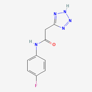 molecular formula C9H8FN5O B7481217 N-(4-fluorophenyl)-2-(2H-tetrazol-5-yl)acetamide 