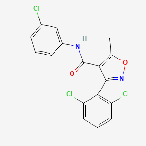 N-(3-chlorophenyl)-3-(2,6-dichlorophenyl)-5-methyl-1,2-oxazole-4-carboxamide