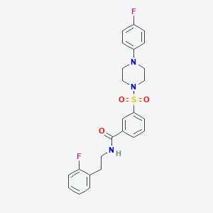 N-[2-(2-fluorophenyl)ethyl]-3-[4-(4-fluorophenyl)piperazin-1-yl]sulfonylbenzamide