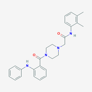 2-[4-(2-anilinobenzoyl)piperazin-1-yl]-N-(2,3-dimethylphenyl)acetamide