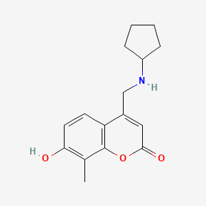 4-[(Cyclopentylamino)methyl]-7-hydroxy-8-methylchromen-2-one