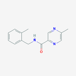 molecular formula C14H15N3O B7481260 5-methyl-N-[(2-methylphenyl)methyl]pyrazine-2-carboxamide 