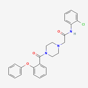 molecular formula C25H24ClN3O3 B7481274 N-(2-chlorophenyl)-2-[4-(2-phenoxybenzoyl)piperazin-1-yl]acetamide 