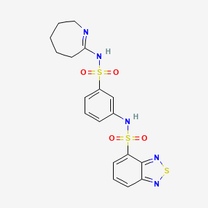 N-[3-(3,4,5,6-tetrahydro-2H-azepin-7-ylsulfamoyl)phenyl]-2,1,3-benzothiadiazole-4-sulfonamide