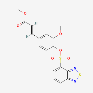 molecular formula C17H14N2O6S2 B7481323 methyl (E)-3-[4-(2,1,3-benzothiadiazol-4-ylsulfonyloxy)-3-methoxyphenyl]prop-2-enoate 