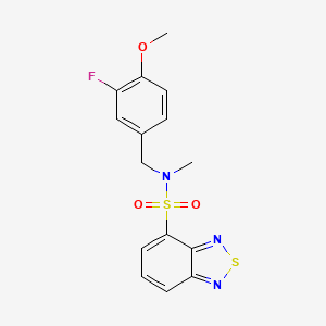 molecular formula C15H14FN3O3S2 B7481342 N-[(3-fluoro-4-methoxyphenyl)methyl]-N-methyl-2,1,3-benzothiadiazole-4-sulfonamide 