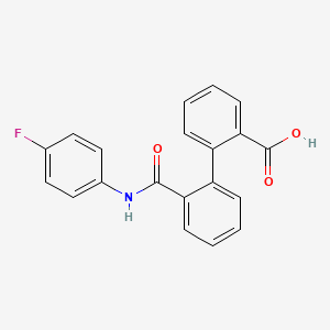 2-[2-[(4-Fluorophenyl)carbamoyl]phenyl]benzoic acid