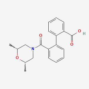 2-[2-[(2R,6S)-2,6-dimethylmorpholine-4-carbonyl]phenyl]benzoic acid