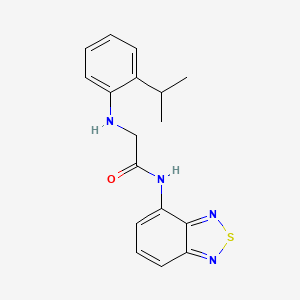 molecular formula C17H18N4OS B7481391 N-(2,1,3-benzothiadiazol-4-yl)-2-(2-propan-2-ylanilino)acetamide 