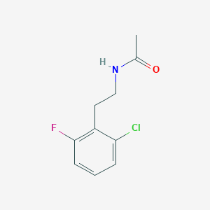 molecular formula C10H11ClFNO B7481432 N-[2-(2-chloro-6-fluorophenyl)ethyl]acetamide 