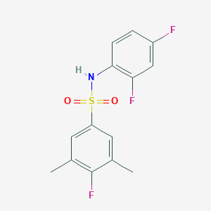 N-(2,4-difluorophenyl)-4-fluoro-3,5-dimethylbenzenesulfonamide