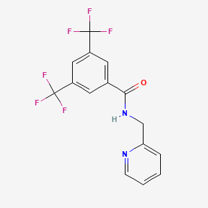 molecular formula C15H10F6N2O B7481453 [3,5-bis(trifluoromethyl)phenyl]-N-(2-pyridylmethyl)carboxamide 