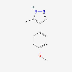 molecular formula C11H12N2O B7481465 4-(4-methoxyphenyl)-3-methyl-1H-pyrazole 