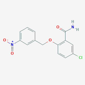 5-Chloro-2-[(3-nitrophenyl)methoxy]benzamide