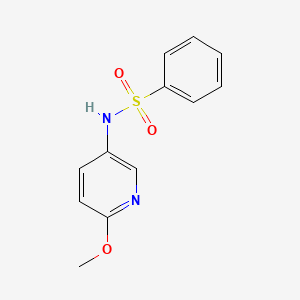 molecular formula C12H12N2O3S B7481491 N-(6-methoxy-3-pyridinyl)benzenesulfonamide 