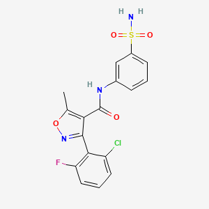 molecular formula C17H13ClFN3O4S B7481513 3-(2-chloro-6-fluorophenyl)-5-methyl-N-(3-sulfamoylphenyl)-1,2-oxazole-4-carboxamide 