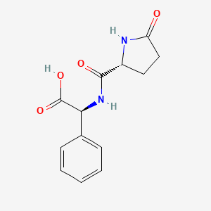 (2S)-2-[[(2R)-5-oxopyrrolidine-2-carbonyl]amino]-2-phenylacetic acid