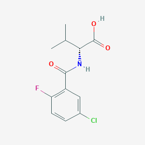 (2R)-2-[(5-chloro-2-fluorobenzoyl)amino]-3-methylbutanoic acid