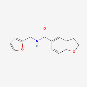 molecular formula C14H13NO3 B7481592 N-(2-furylmethyl)-2,3-dihydro-1-benzofuran-5-carboxamide 