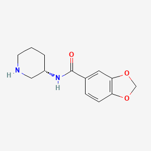 molecular formula C13H16N2O3 B7481660 N-[(3S)-piperidin-3-yl]-1,3-benzodioxole-5-carboxamide 