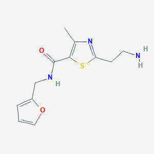 2-(2-aminoethyl)-N-(furan-2-ylmethyl)-4-methyl-1,3-thiazole-5-carboxamide