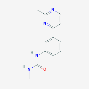 molecular formula C13H14N4O B7481725 1-Methyl-3-[3-(2-methylpyrimidin-4-yl)phenyl]urea 