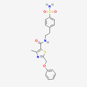 molecular formula C20H21N3O4S2 B7481746 4-methyl-2-(phenoxymethyl)-N-[2-(4-sulfamoylphenyl)ethyl]-1,3-thiazole-5-carboxamide 