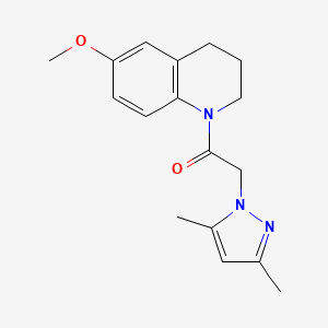 2-(3,5-dimethylpyrazol-1-yl)-1-(6-methoxy-3,4-dihydro-2H-quinolin-1-yl)ethanone