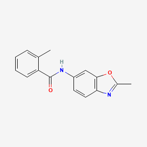 molecular formula C16H14N2O2 B7481814 2-methyl-N-(2-methyl-1,3-benzoxazol-6-yl)benzamide 