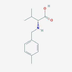 molecular formula C13H19NO2 B7481828 (2R)-3-methyl-2-[(4-methylphenyl)methylamino]butanoic acid 