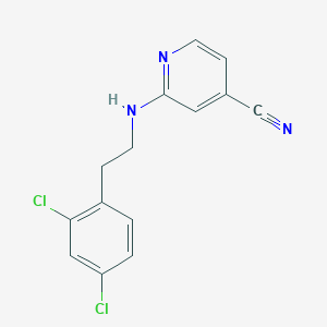 molecular formula C14H11Cl2N3 B7481855 2-[2-(2,4-Dichlorophenyl)ethylamino]pyridine-4-carbonitrile 