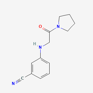 3-[(2-Oxo-2-pyrrolidin-1-ylethyl)amino]benzonitrile