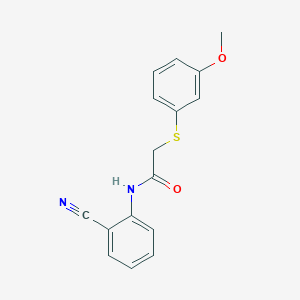 N-(2-cyanophenyl)-2-(3-methoxyphenyl)sulfanylacetamide